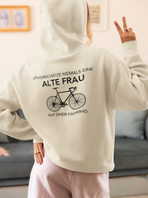Lade das Bild in den Galerie-Viewer, „Alte Frau" (Rückendruck) - Unisex Organic Hoodie