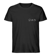 Lade das Bild in den Galerie-Viewer, „Regen, Fahrrad, Tee“ - Unisex T-Shirt