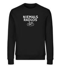 Lade das Bild in den Galerie-Viewer, „Niemals Radlos" - Unisex Organic Sweatshirt