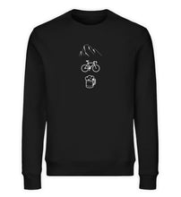 Lade das Bild in den Galerie-Viewer, „Berge, Radfahren und Bier" - Unisex Organic Sweatshirt