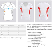 Lade das Bild in den Galerie-Viewer, Größe S - „Kondition statt Akku“ - Funktionsshirt Frauen in Schwarz/Weiß
