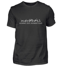 Lade das Bild in den Galerie-Viewer, Größe L - „Kommt Zeit, kommt Rad“ - Unisex T-Shirt in Schwarz

