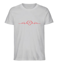 Lade das Bild in den Galerie-Viewer, Größe XXL - „Fahrrad im Herzen“ - Unisex T-Shirt in Grau
