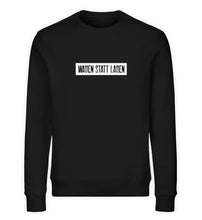 Lade das Bild in den Galerie-Viewer, Größe L - „Waden statt Laden“ - Unisex Sweatshirt in Schwarz
