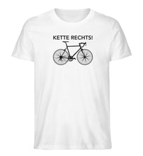 Lade das Bild in den Galerie-Viewer, Größe M - „Kette Rechts“ - Unisex T-Shirt in Weiß
