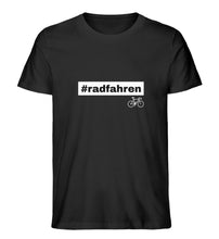 Lade das Bild in den Galerie-Viewer, Größe L - „Radfahren - Unisex T-Shirt in Schwarz
