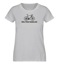 Lade das Bild in den Galerie-Viewer, Größe XS - „Selten Radlos“ - Frauen Premium T-Shirt in Grau
