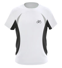 Lade das Bild in den Galerie-Viewer, Größe XL - „Mini Fahrrad“ - Funktionsshirt Männer in Schwarz/weiß
