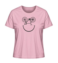 Lade das Bild in den Galerie-Viewer, Größe M - „Fahrrad lächeln“ - Frauen Premium T-Shirt in Pink

