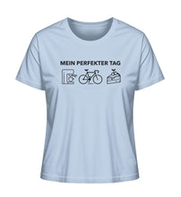 Lade das Bild in den Galerie-Viewer, Größe M - „Mein perfekter Tag“ - Frauen Premium T-Shirt in Blau
