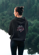 Lade das Bild in den Galerie-Viewer, „Kette rechts, Haare links" (Rückendruck) - Unisex Organic Hoodie
