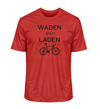 Lade das Bild in den Galerie-Viewer, Größe L - „Waden statt Laden“ - Unisex T-Shirt in Rot
