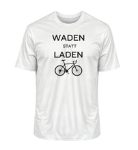 Lade das Bild in den Galerie-Viewer, Größe L - „Waden statt Laden“ - Unisex T-Shirt in Weiß
