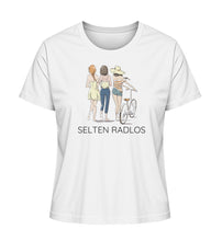 Lade das Bild in den Galerie-Viewer, Größe L - „Selten Radlos II" - Frauen Premium Organic T-Shirt in Weiß
