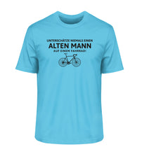 Lade das Bild in den Galerie-Viewer, Größe 3XL - „Unterschätze niemals einen alten Mann“ - Unisex T-Shirt in Blau
