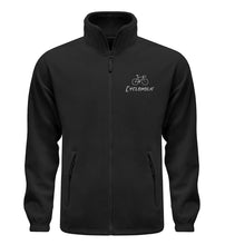 Lade das Bild in den Galerie-Viewer, Größe XL "Cycloholic" - Fleecejacke mit Stick in Schwarz
