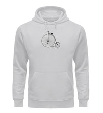 Lade das Bild in den Galerie-Viewer, Größe L „Hochrad" - Unisex Organic Hoodie in Grau
