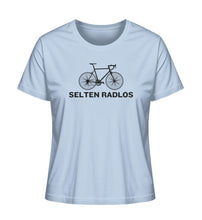Lade das Bild in den Galerie-Viewer, Größe S - „Selten Radlos“ - Frauen Premium T-Shirt in Blau
