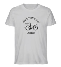 Lade das Bild in den Galerie-Viewer, Größe M - „Kondition statt Akku“ - Unisex T-Shirt in Grau
