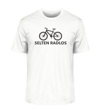 Lade das Bild in den Galerie-Viewer, Größe XXL - „MTB-Selten Radlos“ - Unisex T-Shirt in Weiß
