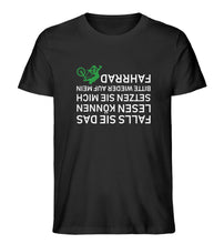Lade das Bild in den Galerie-Viewer, Größe L - „Auf´s Rad setzen“ - Unisex T-Shirt in Schwarz
