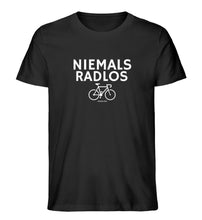 Lade das Bild in den Galerie-Viewer, „Niemals Radlos“ - Männer Premium Organic T-Shirt
